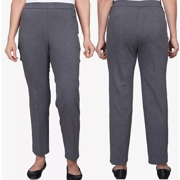 Alfred Dunner Petite Classics Tummy-Control Pull-On Straight-Leg Pants 8P - Picture 1 of 7